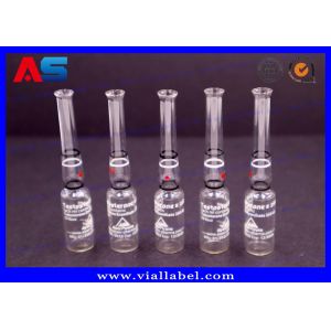 Custom Printing 1ml Bodybuilding Pharmaceutical Glass Ampoule Clear