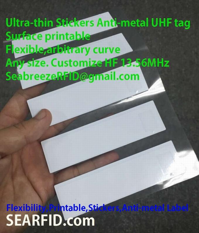 Ultra-thin Stickers Anti-metal UHF tag, Printable Tag