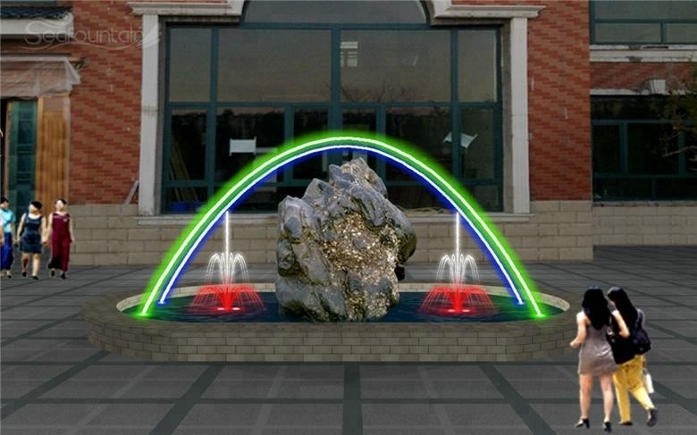 Clear Beautiful Glazy Water Column Jumping Jet Fountain
