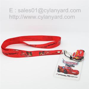 China Full colour sublimated lanyard with plastic vinyl id pouch, on sale