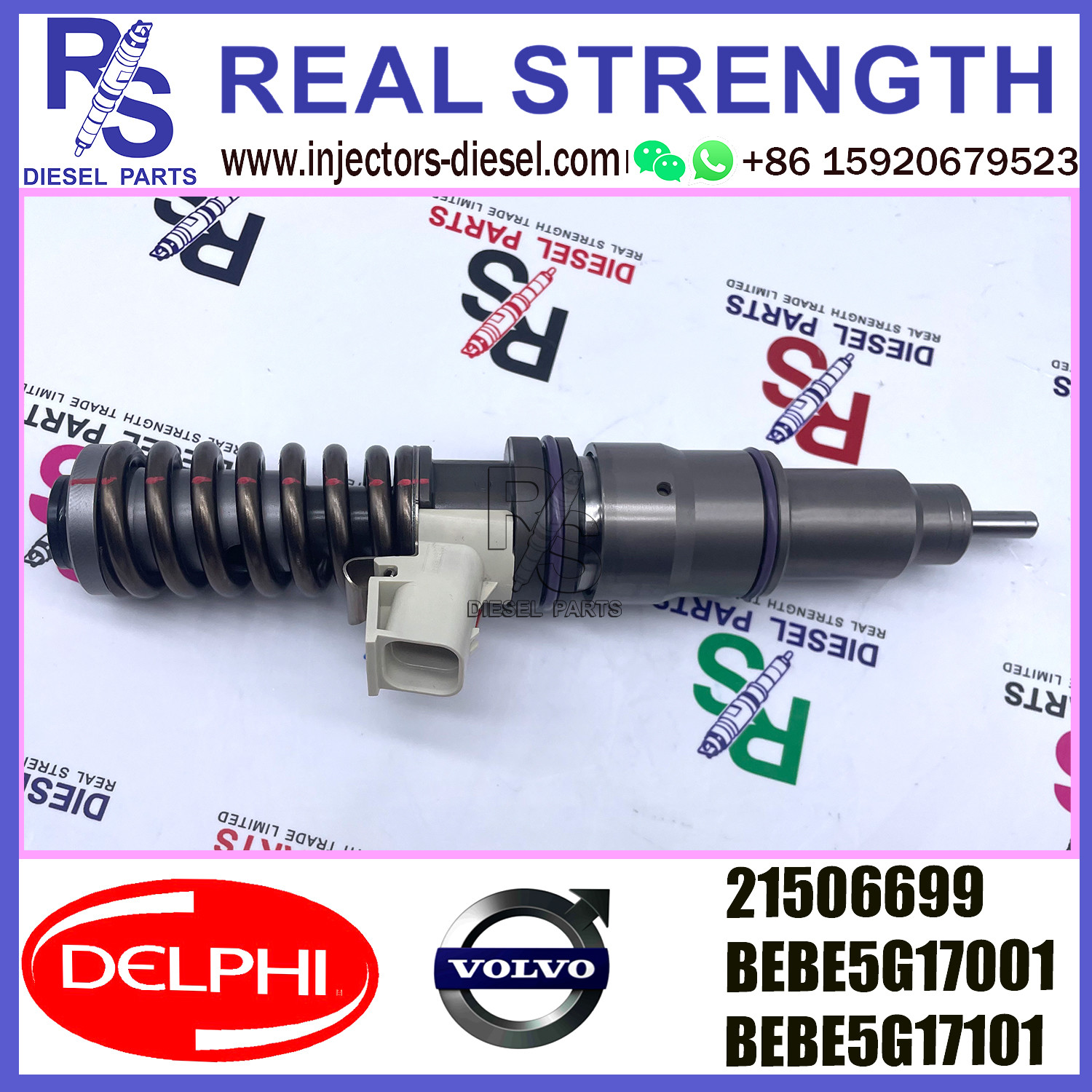 DELPHI 4pin injector 21506699 Diesel pump Injector V-O-L-V 21506699 BEBE5G17001 BEBE5G17101 E3.4 for V-O-L-V MD16 P3622