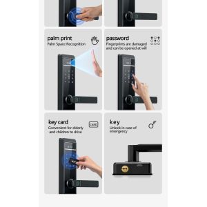 Qleung S810max Tuya Face Palm Fingerprint Password Card Key Unlock Tuya Remote