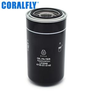 China Length 176mm 6736 51 5142 Komatsu Oil Filter 23 Micron factory