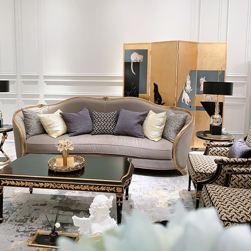 French Antique Hotel Lobby Furniture Office Room Sofa Sets