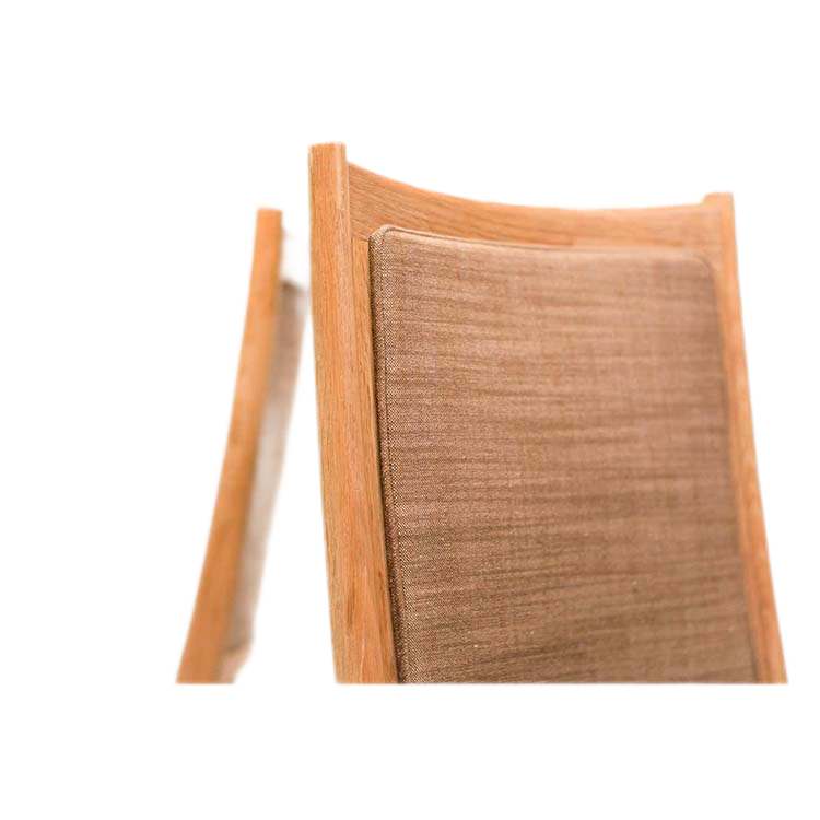 Dining Room Furniture Solid Wood High Back Chairs with Fabric Upholstery in Nordic Design