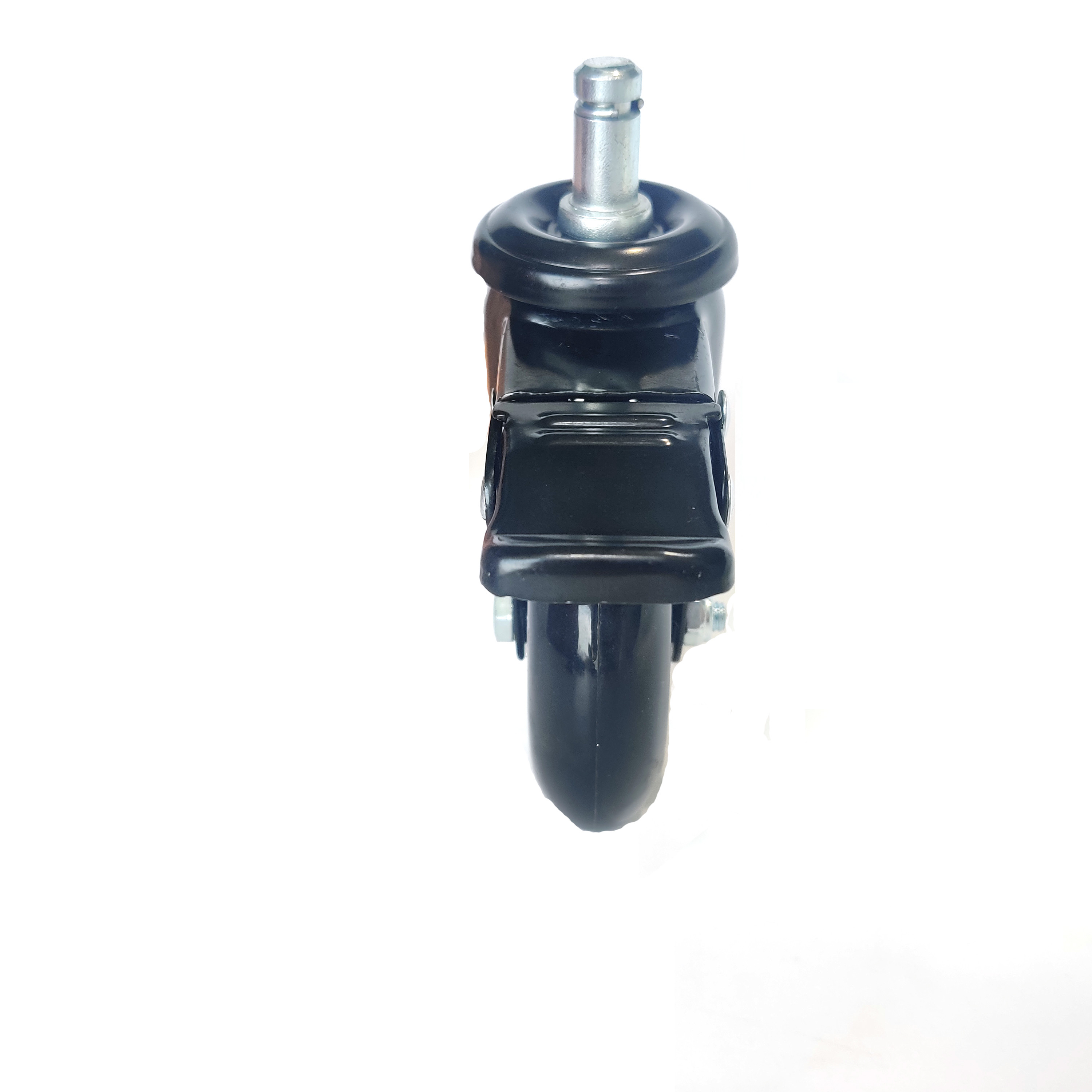 Threaded Stem Mount Roller Wheel Casters 125mm Height With Orange Wheels
