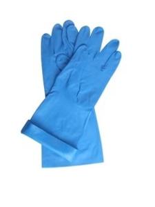 China Unflocked Lining Blue Nitrile Glove For Chemical Handling 8mil factory