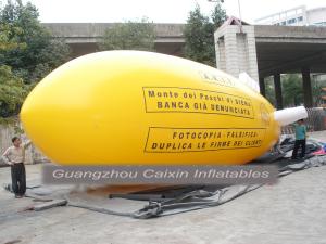 China customized giant advertising lighting inflatable dark yellow blimp factory