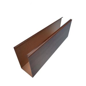 China Grid Type Wood Finish Aluminum Veneer Panel Tube For Suspended Ceiling factory