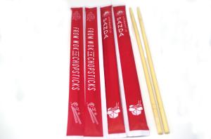 China Full Paper Wrapped Premium Disposable Bamboo Chopsticks Sleeved Seperated factory