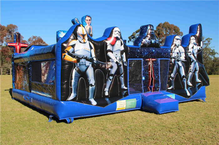 Fire Retardant Star Wars Inflatable Bouncer Jumping Castle With Customized Size