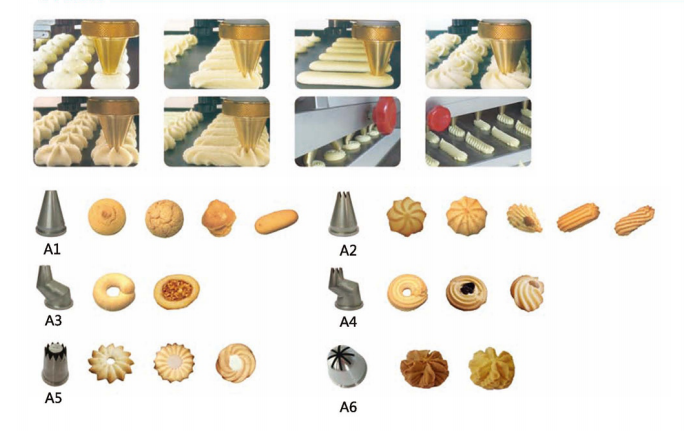 Commercial Butter Cookie Cup Cake Depositor 3KW For Snack Food Factory