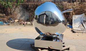 China Large Polished Stainless Steel Outdoor Sculpture Fruit Apple factory