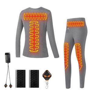 China Heating Womens Thermal Underwear Set Adjustment Washable USB Heated Underwear on sale