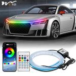 Car Engine Hood Decorative Headlights 12V RGB Multi-Color Waterproof Hood Light