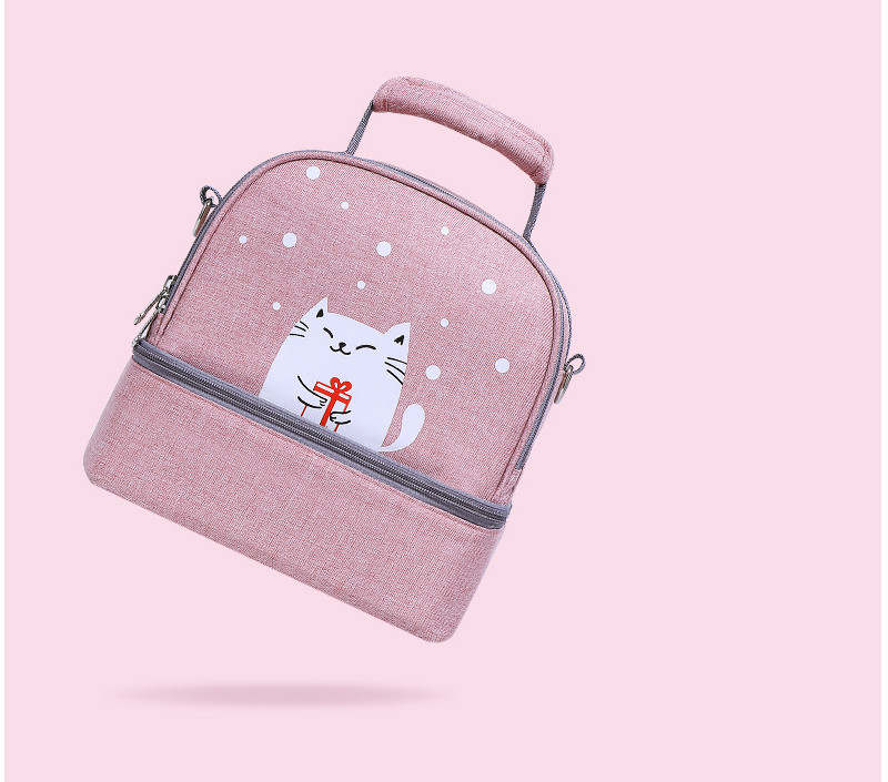Adjustable Shoulder L24cm Food Cooler Bag for Children