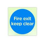 OEM Photoluminescent Fire Signs Self Luminescent Exit Signs For Fire Door Keep