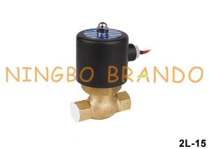 China 2L-15 1/2'' Steam High Temp Brass Solenoid Valve 24VDC 220VAC factory