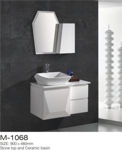 China Waterproof Bathroom Sinks And Vanities / Modern Bathroom Vanities MDF Material factory