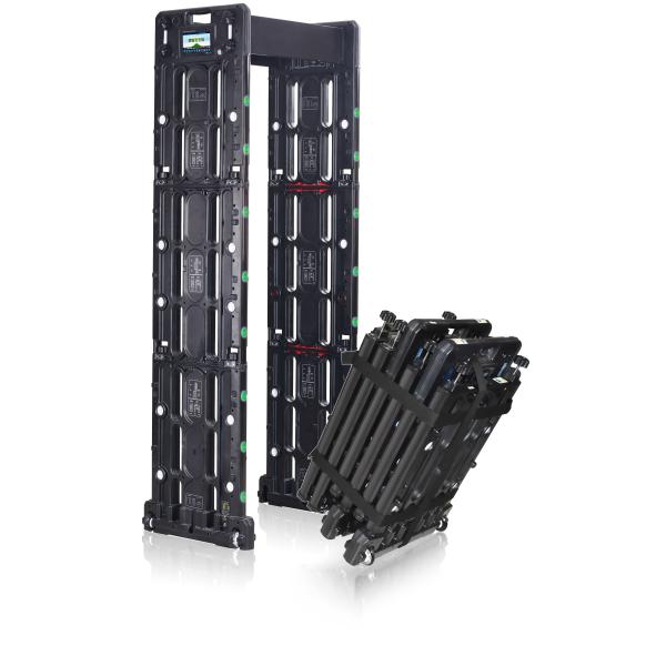 High Speed Portable walk through metal detection with 24 zone detection 4 hours Backup Battery