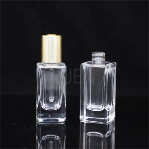 China Square Transprent Clear Dropper Bottles Glass 10ml With White Cap 30ml on sale
