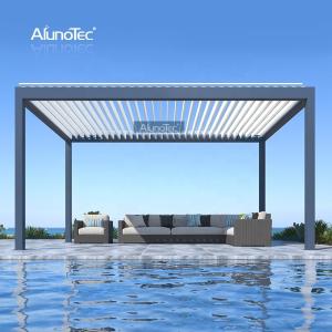 China 3x4m Louvered Aluminium Pergola Adjustable Roof Slats Double Aluminum Louvers factory