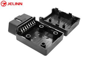 China OBD 2 Enclosure Housing OBD2 Case and Male Connector With Curved Pin factory
