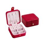 12*12*5.5cm Portable Travel Jewelry Case Debossing Finish With Removable