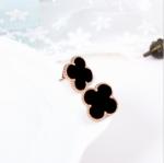 Four-leaf clover shape Acrylic stainless steel earrings Titanium steel