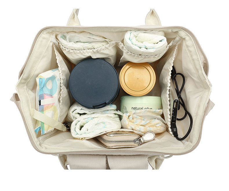 Thermal Insulation Nylon Travel Changing Bag With USB Charging Port 35L