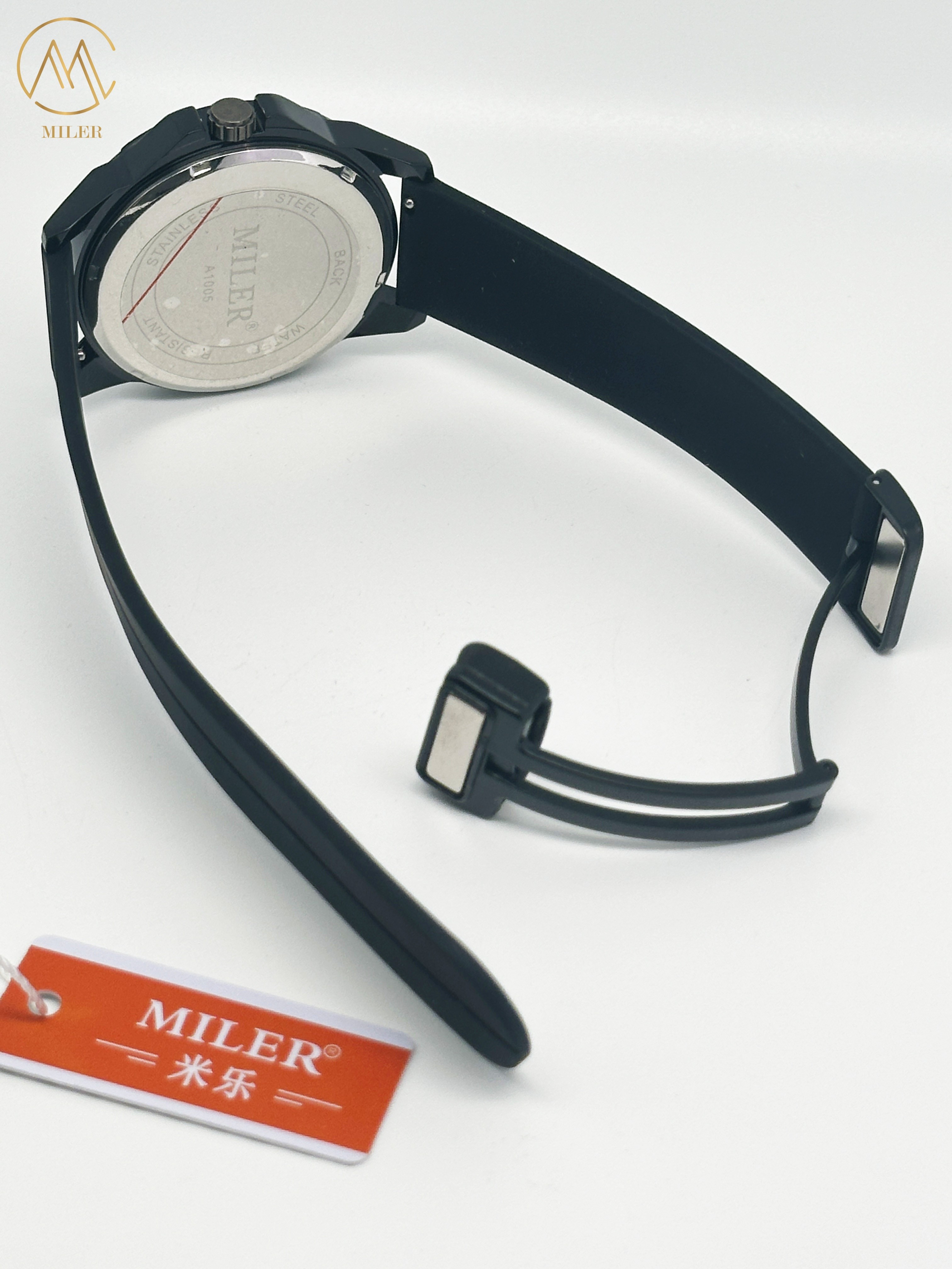 Miler 1005 30M Life Waterproof Sports Chronograph Watches Men's Quartz Watch Silicone Strap Luxury Fashion Wristwatch