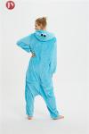 Wholesale Soft Fluffy Flannel Plush blue elmo Animal Christmas Pajamas kigurumi