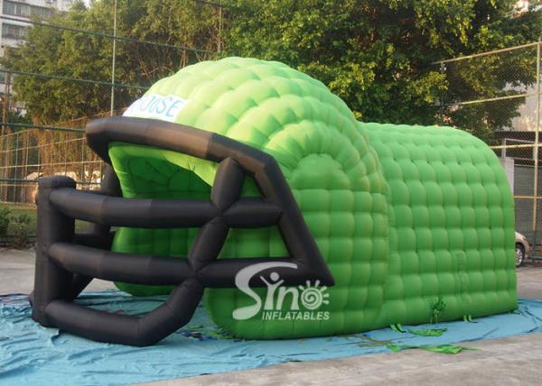 7.0L x 3.6W mts outdoor inflatable football helmet tunnel for kids and adults