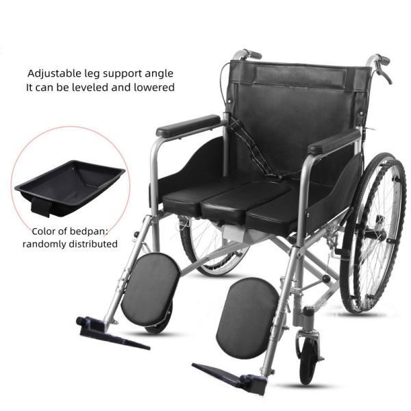 China Height Adjustable Lightweight Foldable Manual Wheelchair For Elderly Patient 85cm factory