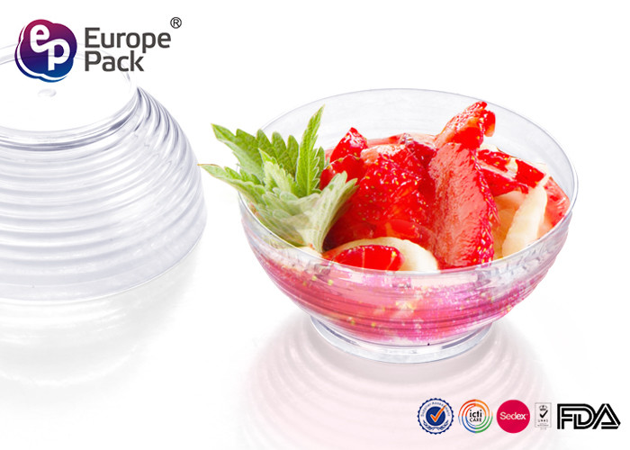 90ml Individual Plastic Dessert Cups Clear Disposable Dessert Bowls