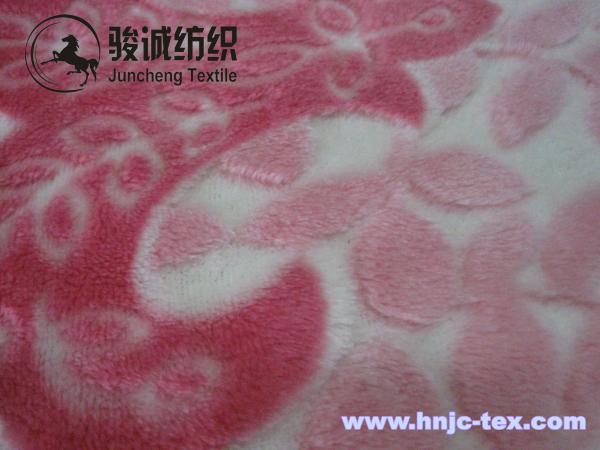 Environment friendly burnout sherpa coral fabrics coral fleece fabric/pajamas