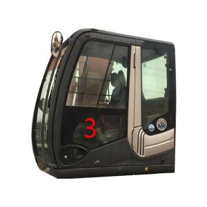 China 860mm Excavator Cab Glass Left Door Lower Position NO.3 Tempered Glass factory