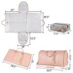 Foldable Women's Travel Carry On Clothing Bag Large PU Leather Duffel Bag OEM