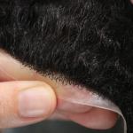 4mm 6mm 8mm 10mm 12mm 15mm Small Curl Afro Toupee for Black Men with Poly Skin