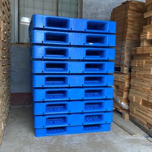 Heavy Duty Grid Pattern Surface Flat Single Face Plastic Pallet