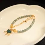 Luxury Hotan Jade Safety Clasp Pendant Women Bracelet Jewelry Natural Freshwater