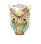Bird owl metal jewelry box for jewelry wholesales owl jeweled enamel trinket box