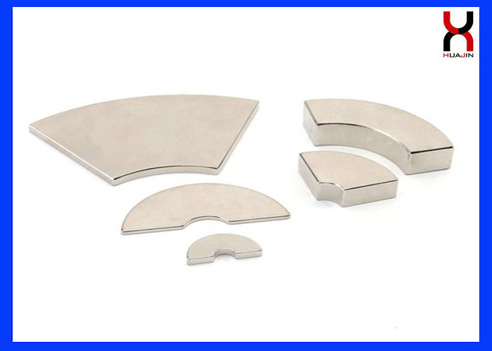 Professional Neodymium Arc Segment Magnets Customized Permanent N35 - N52