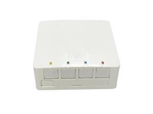 China 4 Ports Indoor Fiber Optic Termination Box DIN Rack Mounted OTB With Dustproof Cover factory