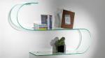 Highly Adaptable Tempered Curved Glass Shelves , Store Glass Shelves