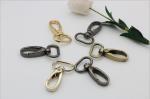 OEM high polishing various color zinc alloy 19.5 mm metal swivel eye snap hook