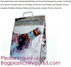 China Aluminum Foil Insulated Cooler Bags Waterproof Folding Thermal Lunch Bag,Zip-Lock Grocery Handle Thermal Insulation Cool factory