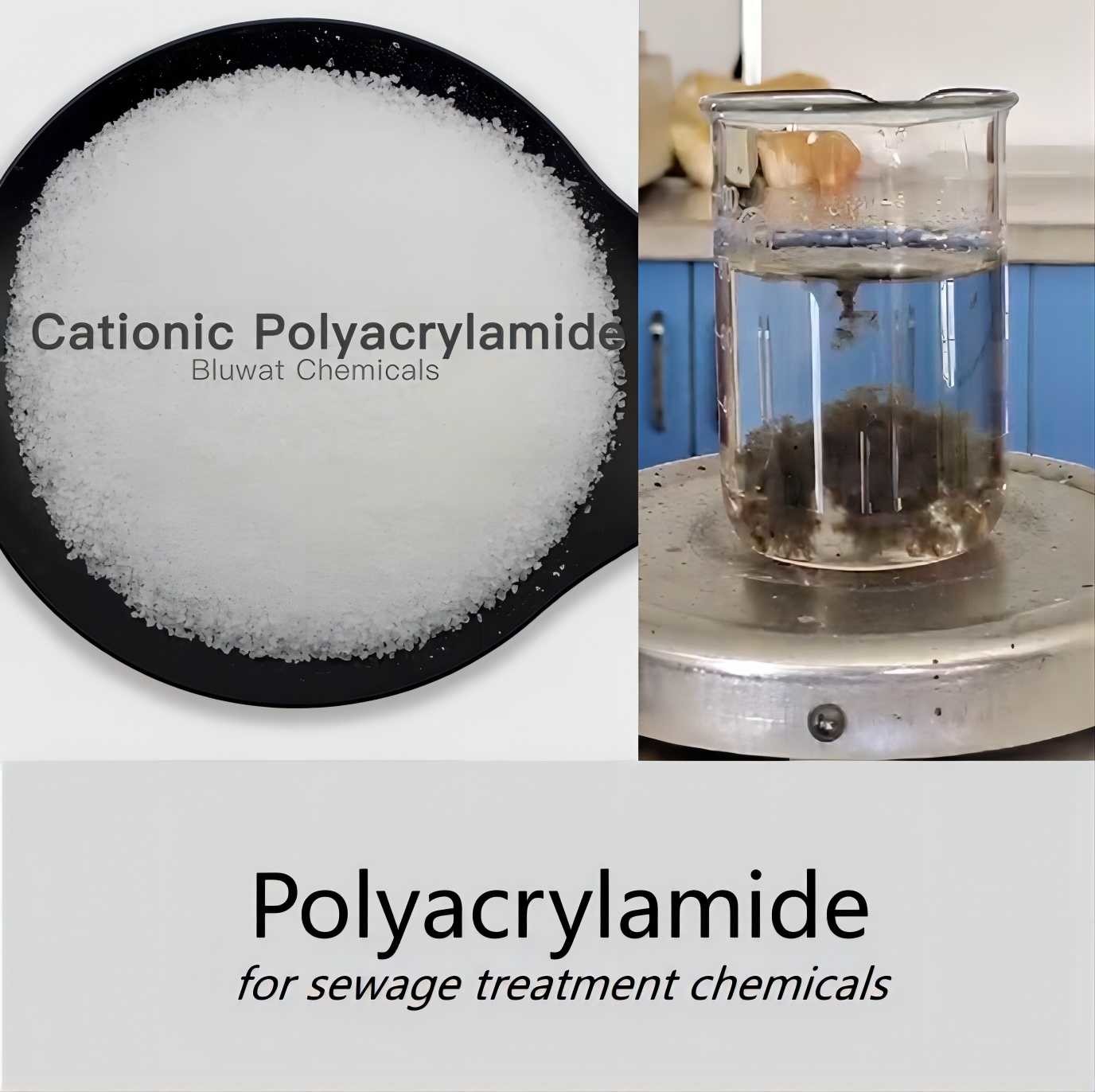 Chemicals Cationic Polyelectrolyte Flocculants Sludge Dewatering Sewage Treatment