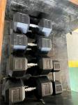 Wholesale Home Gym Fitness Equipment High Quality Hex Rubber Coated Dumbbells