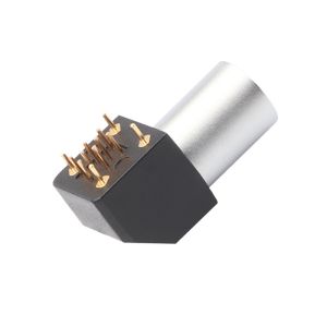 Indoor Circular Connector B Series Z11 8Pin Angled Grounding Solder Fixed Socket